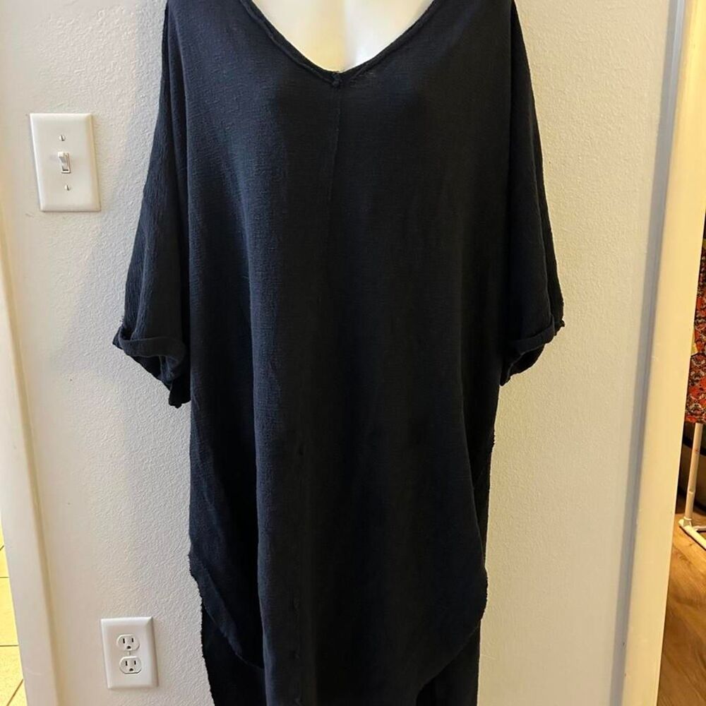 Free-people Women's Black and Blue Casual-dresses